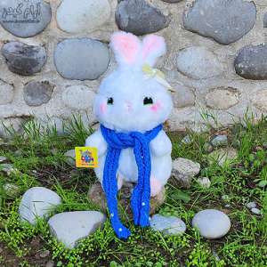 عروسک خرگوش شالگردن آبی